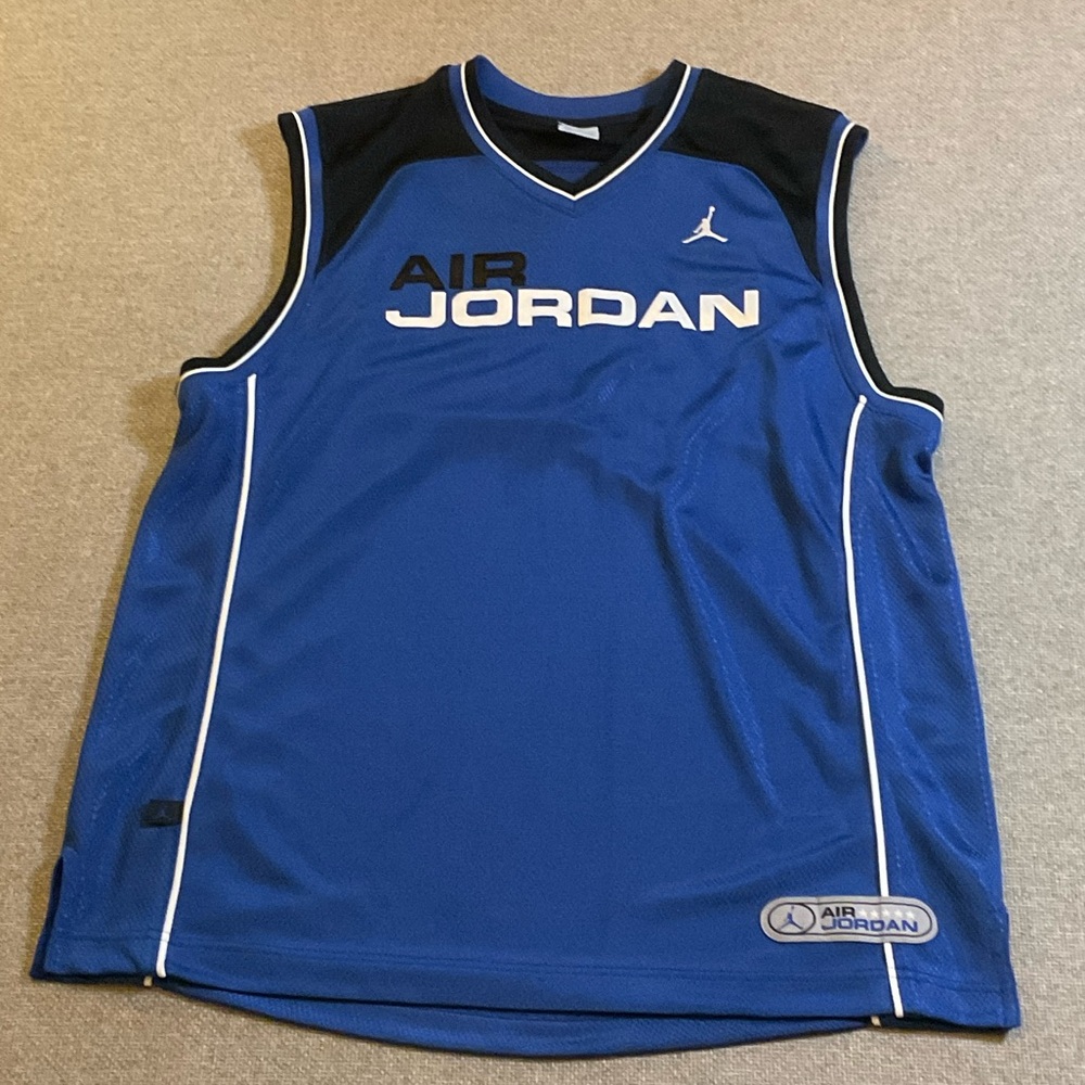 Air Jordan Blue and Black Basketball Jersey and Pants